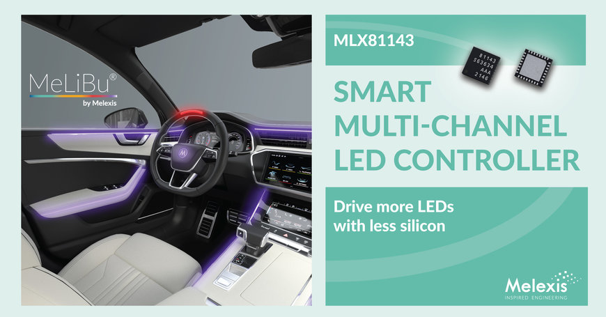 El MLX81143 arroja una luz animada sobre los controladores LED de automoción